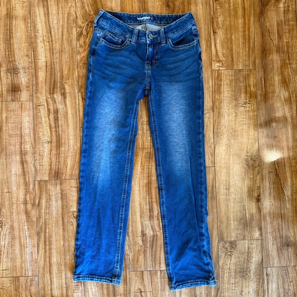 WRANGLER Girls Blue Soft Skinny Jeans Waist Adjusters  Size 10